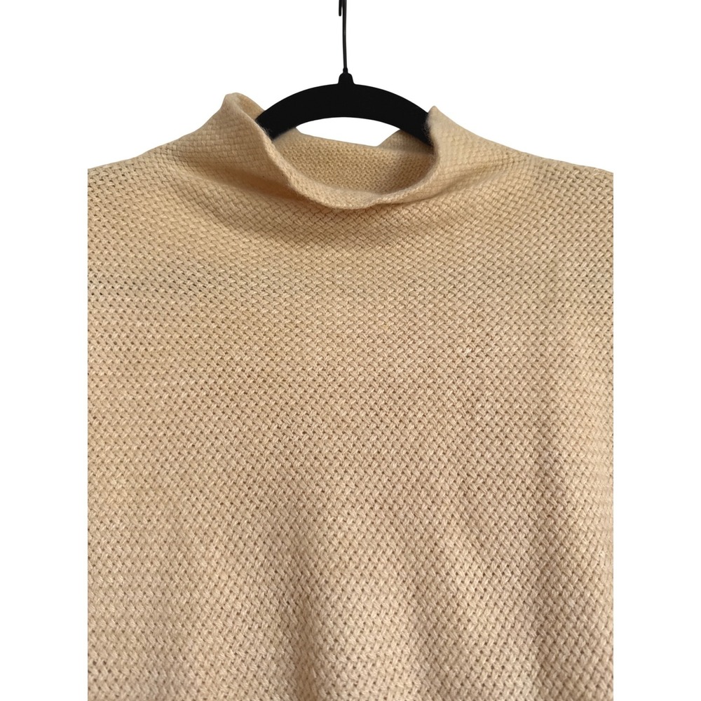 Soft Cozy Kinross Cashmere Mock Neck Knit Tunic Sweater Yellow Women's Size M‎